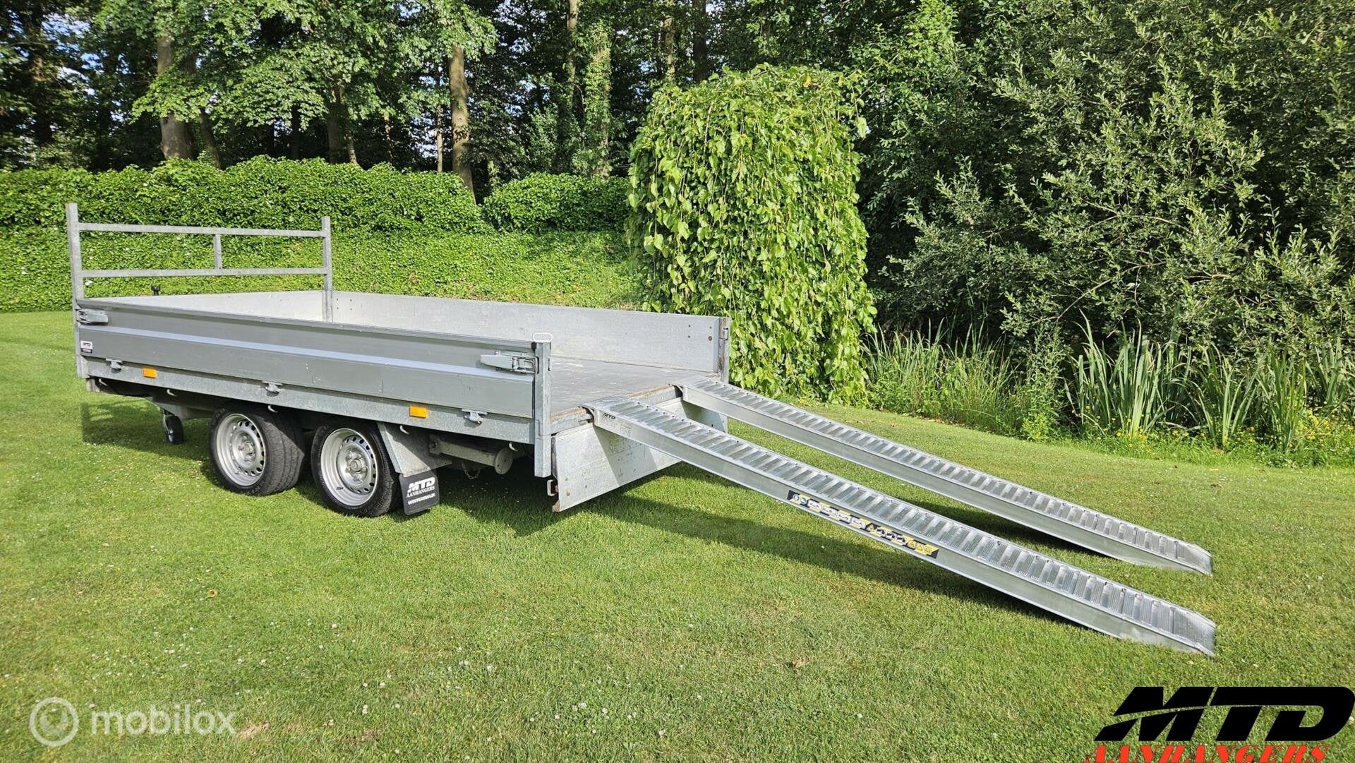Nette Hapert verlaagde elektrische kipper kiep aanhanger, Auto diversen, Aanhangers en Bagagewagens, Gebruikt