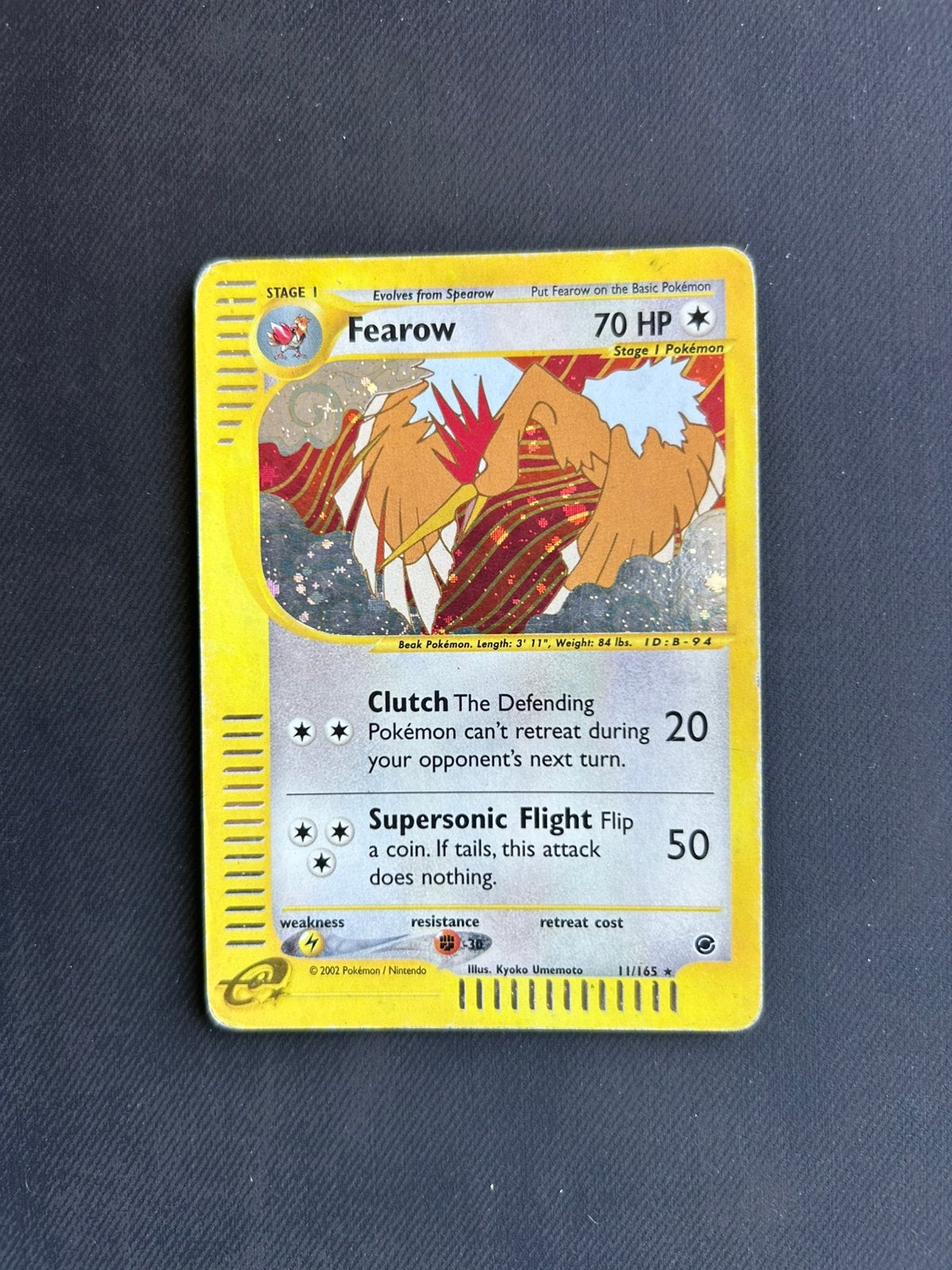 Fearow holo 11/165, Ophalen of Verzenden, Nieuw, Losse kaart, Foil