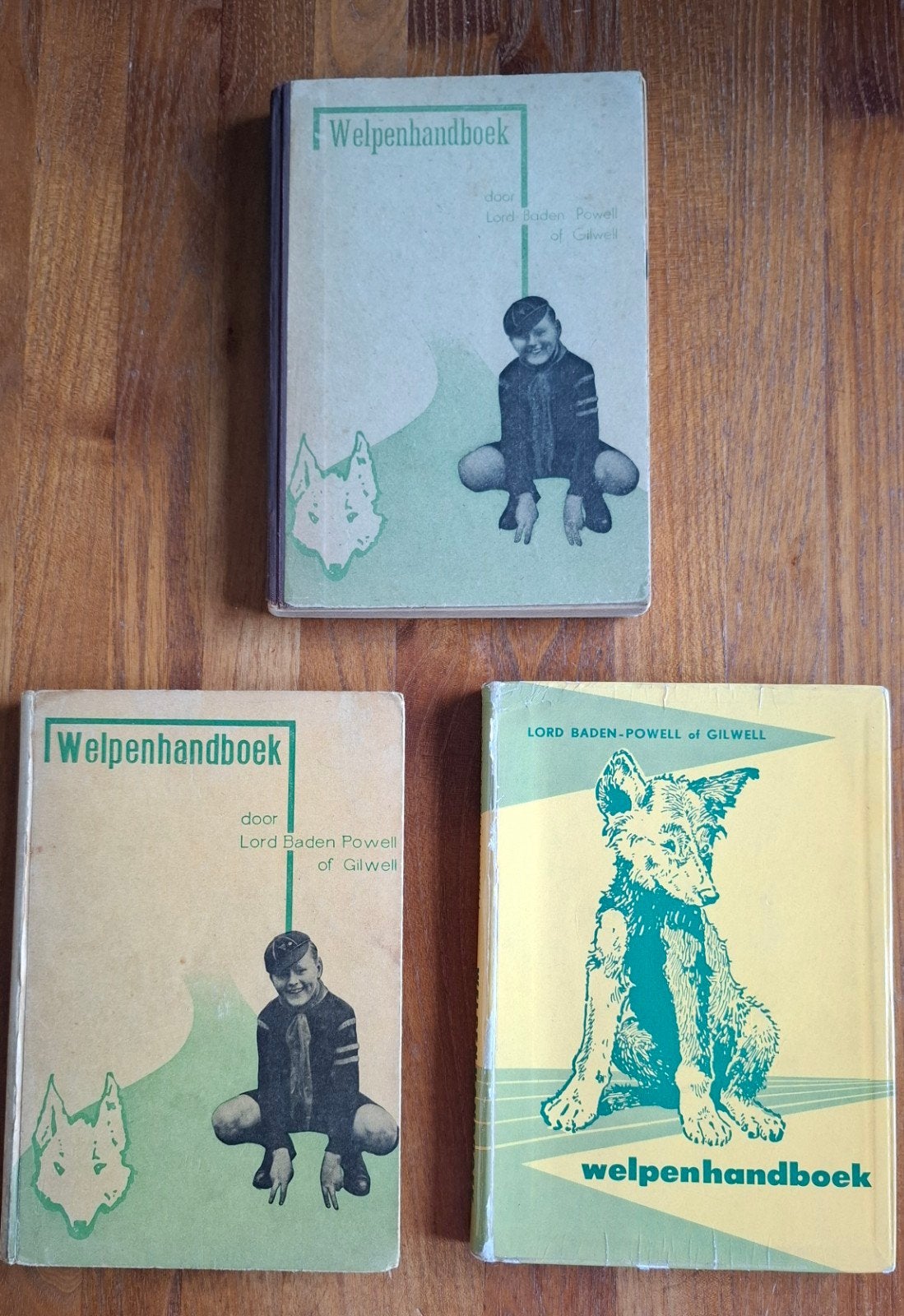 Scouting 3x oud Welpen handboek, Ophalen of Verzenden, Gebruikt, Boek of Tijdschrift