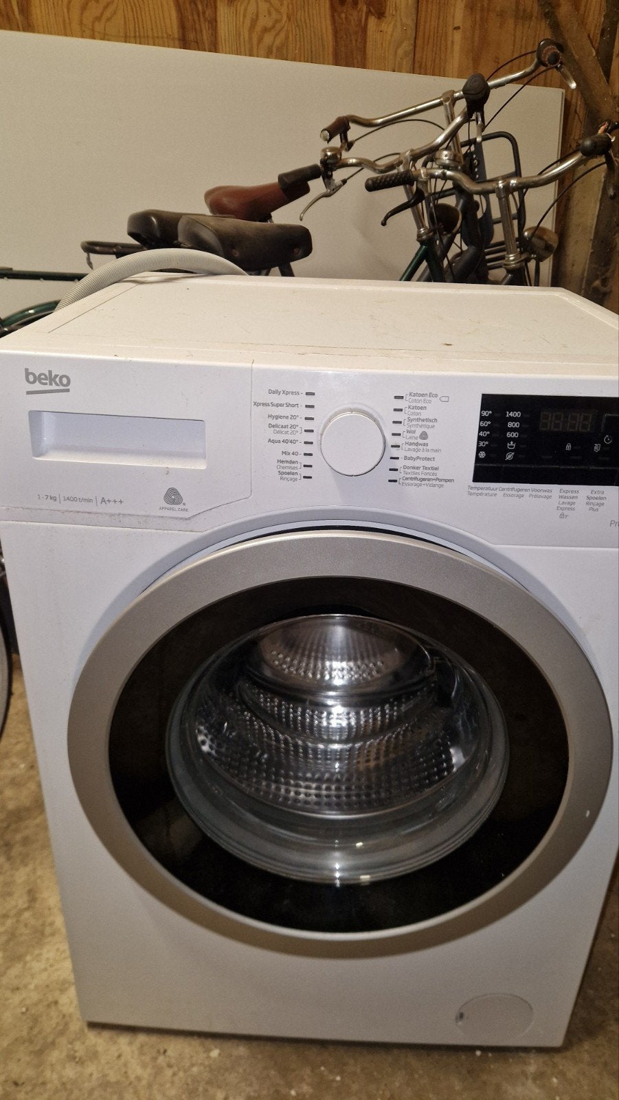 Beco wasmachine 7kg, Witgoed en Apparatuur, Ophalen, Zo goed als nieuw, Voorlader, Kort programma