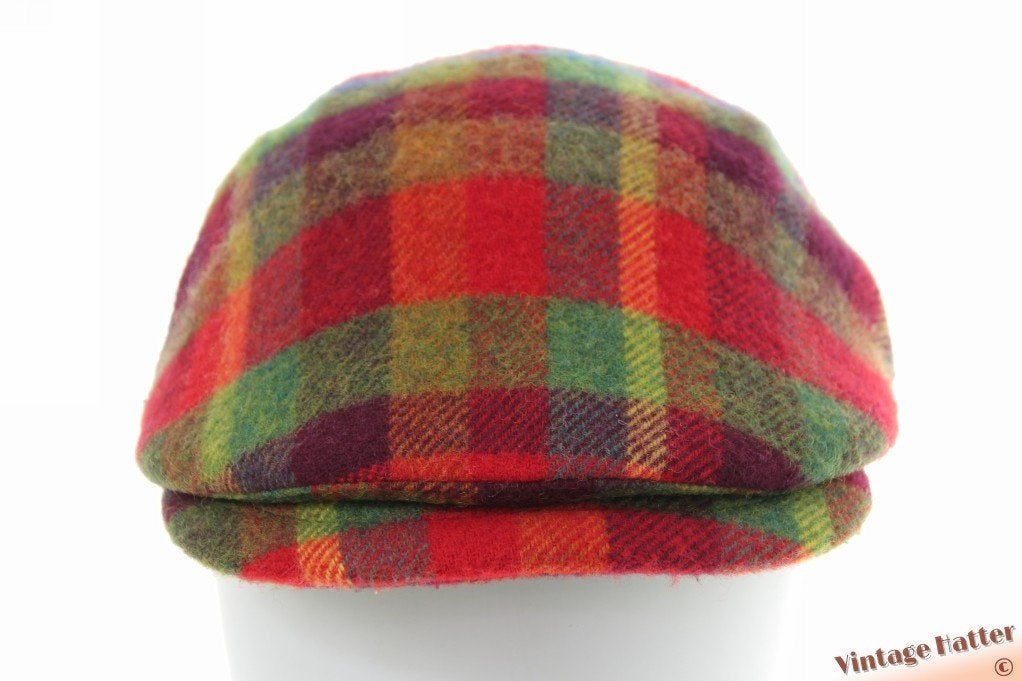 Vintage Platte pet John Hanly for Balke meerkleurig wol 56, John Hanly / Balke, Ophalen of Verzenden, Pet, 57 cm (M, 7⅛ inch) of minder