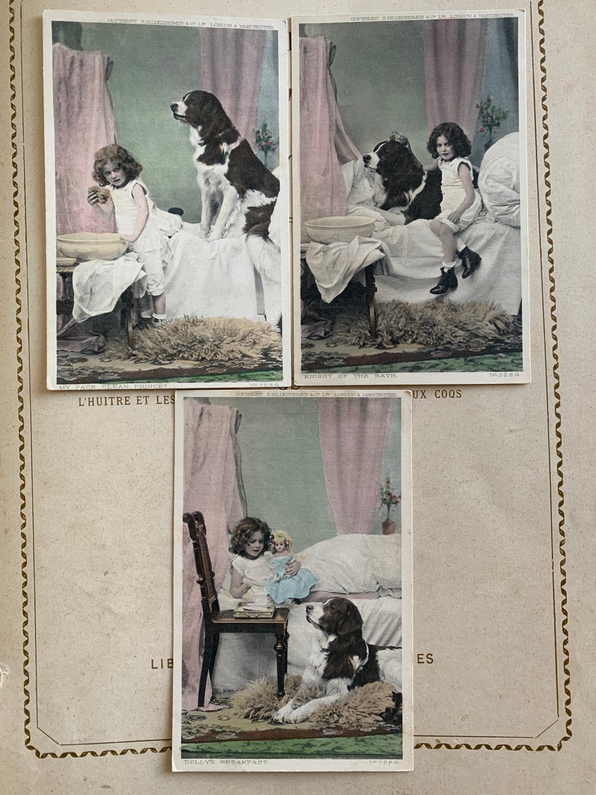 Meisje met hond (VG), Ophalen of Verzenden, Voor 1920, Ongelopen, Hond of Kat