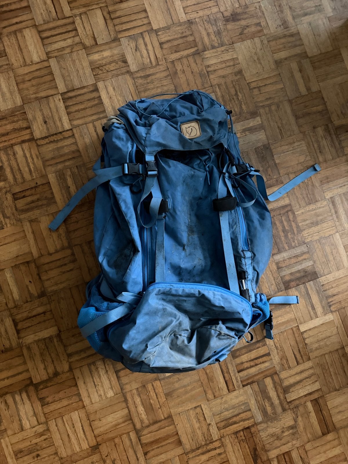 Fjällräven Kajka 75 Trekkingrugzak - Gedragen, Ophalen of Verzenden, Gedragen, Blauw