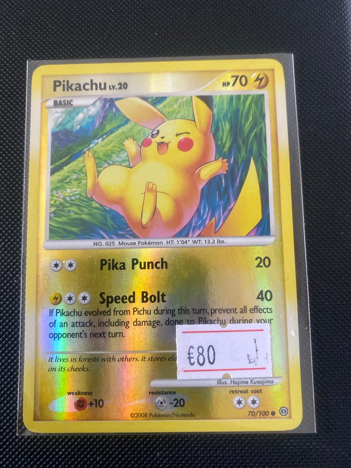 Pikachu LV.20 Pokémon kaart (Foil), Ophalen of Verzenden, Zo goed als nieuw, Losse kaart, Foil