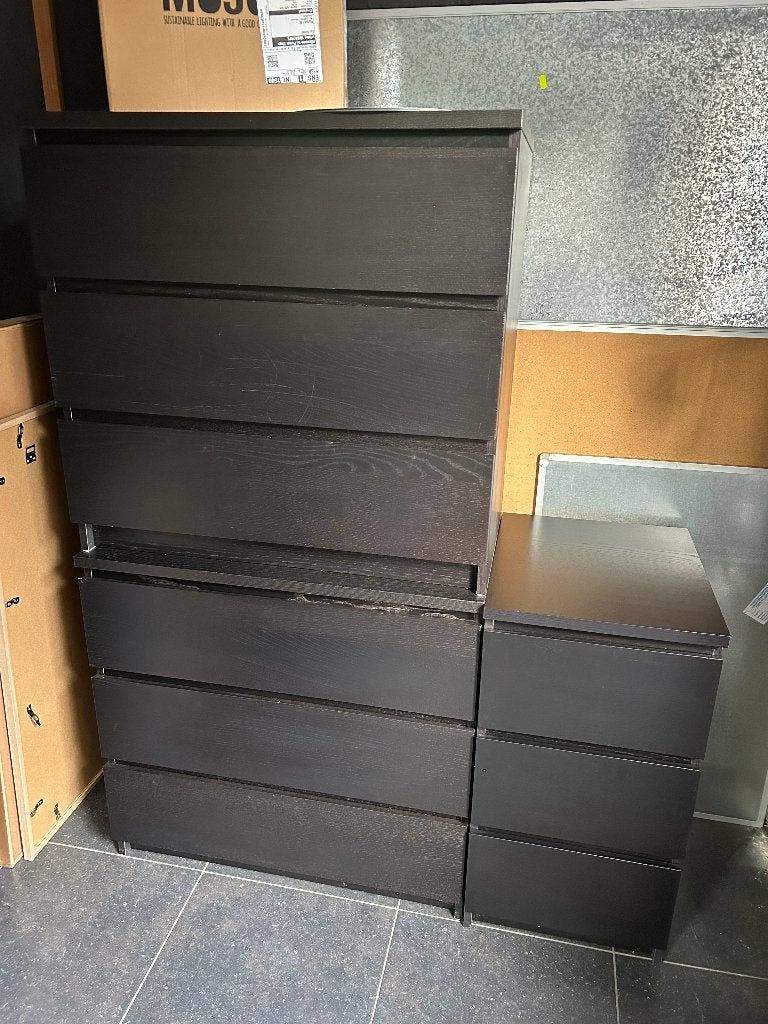 Ladekasten serie MALM van IKEA, Ophalen, 50 tot 100 cm, Zo goed als nieuw, 3 of 4 laden