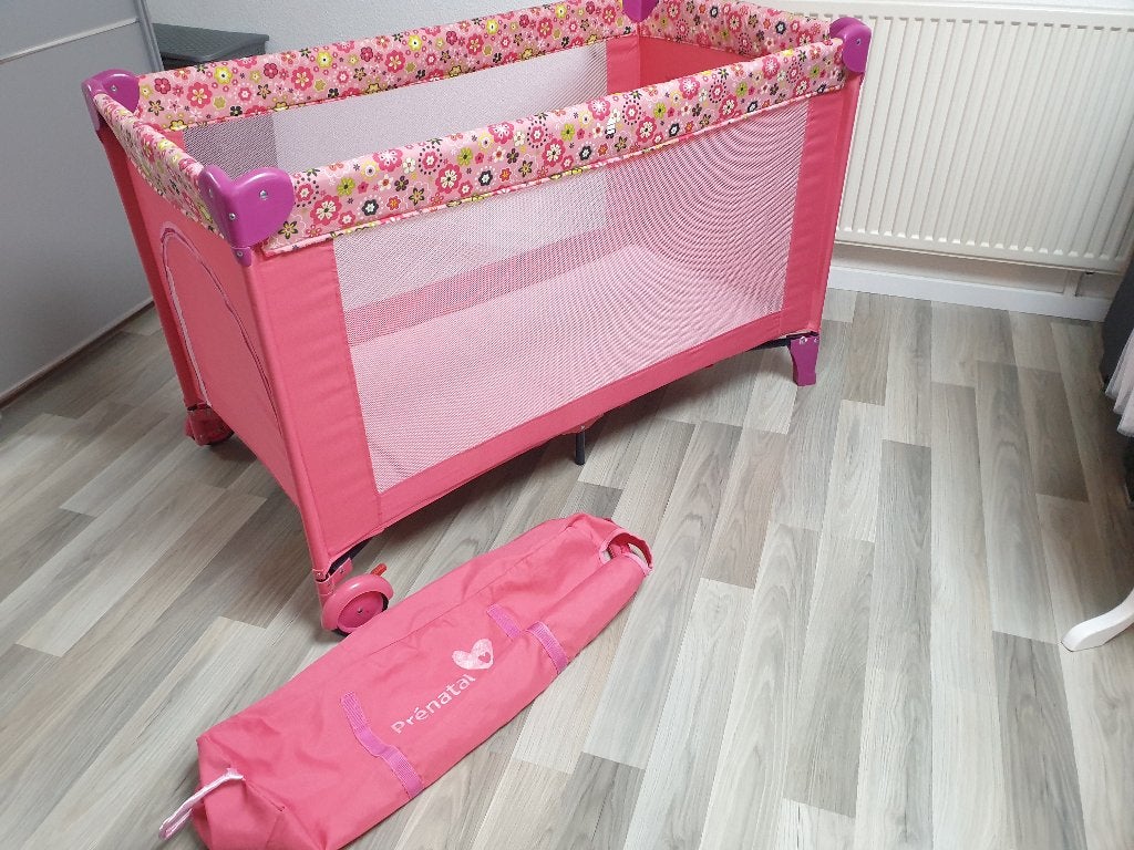 Roze Prenatal Campingbed / box logeerbed, Kinderen en Baby's, Babywiegjes en Ledikanten, Ophalen of Verzenden, Zo goed als nieuw