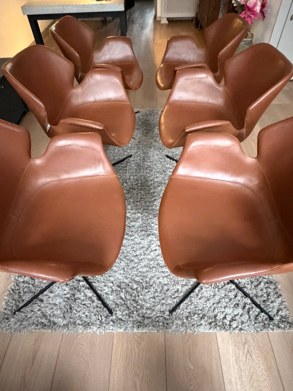 Stoelen eetkamer Nikki,6 stuks!, Ophalen, Overige materialen, 50 tot 100 cm, Zo goed als nieuw