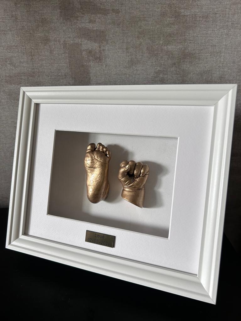 3Dcasting gips handjes beeldjes #baby#geboorte#trouwen, Ophalen, Zo goed als nieuw, Hout, Minder dan 50 cm