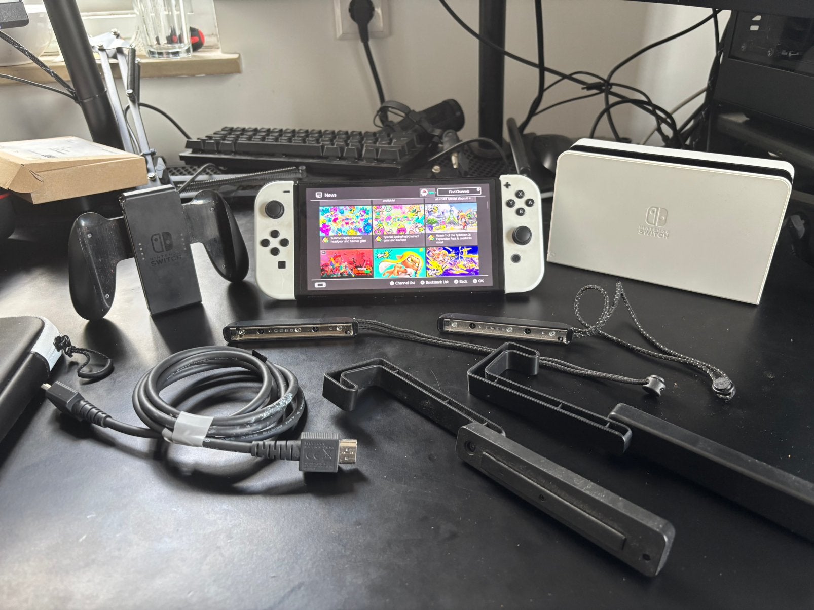Nintendo Switch OLED, Switch OLED, Met 2 controllers, Ophalen of Verzenden, Zo goed als nieuw
