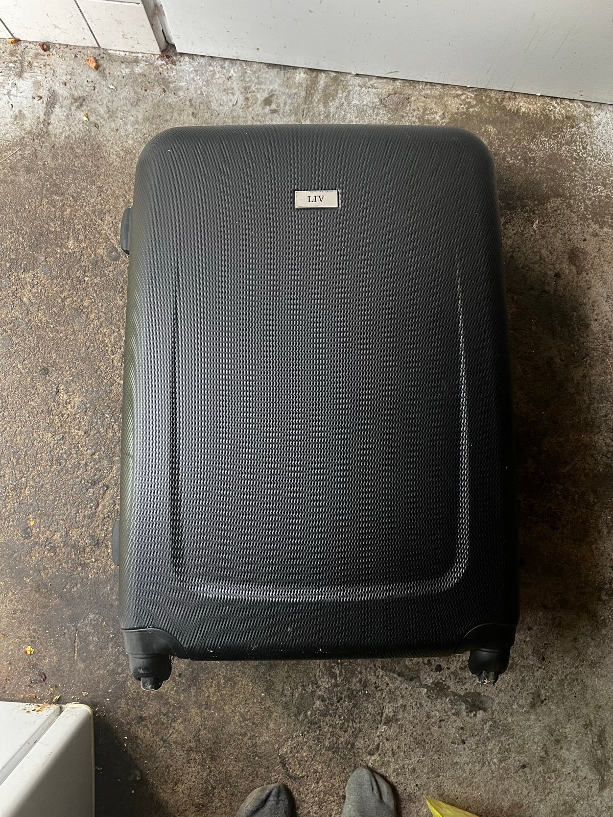 Zwarte LIV koffer met wieltjes en slot reiskoffer, Gebruikt, Hard kunststof, Slot, 35 tot 45 cm