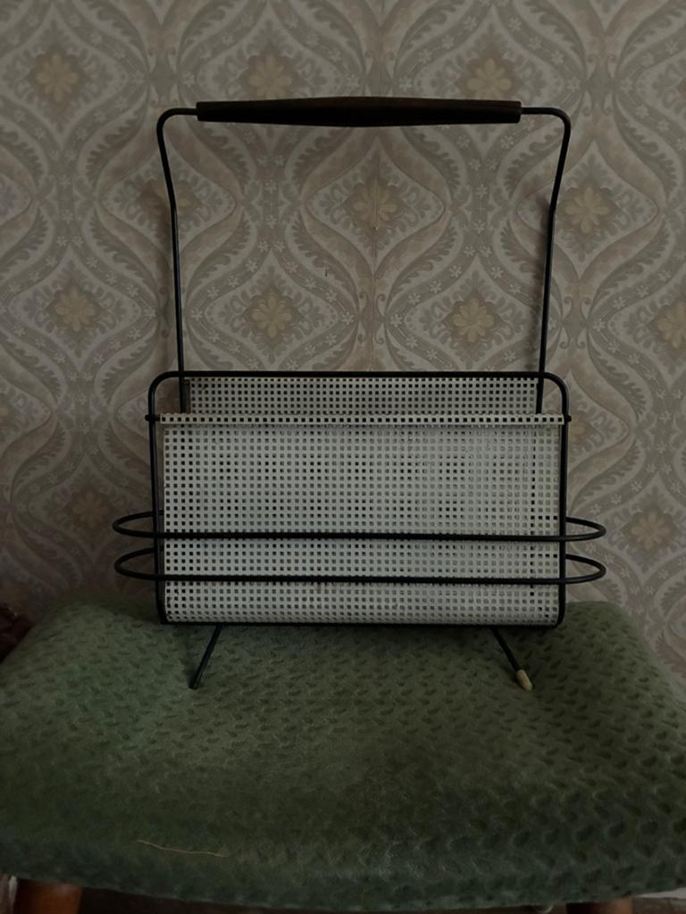 Vintage sixties palisander krantenbak lectuurbak, Ophalen of Verzenden, Gebruikt