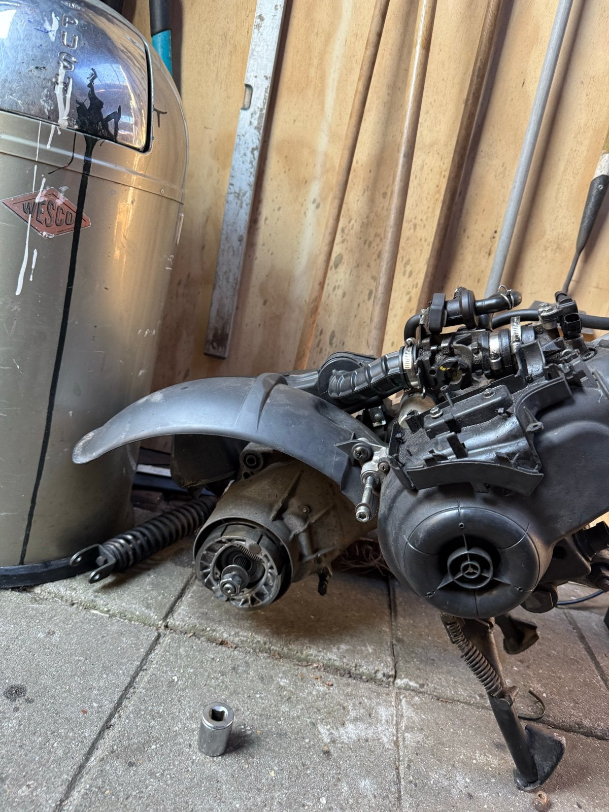 Zip iget e4 80cc malossi blok met kabelboom, Fietsen en Brommers, Brommeronderdelen | Scooters, Gebruikt, Overige merken, Blok