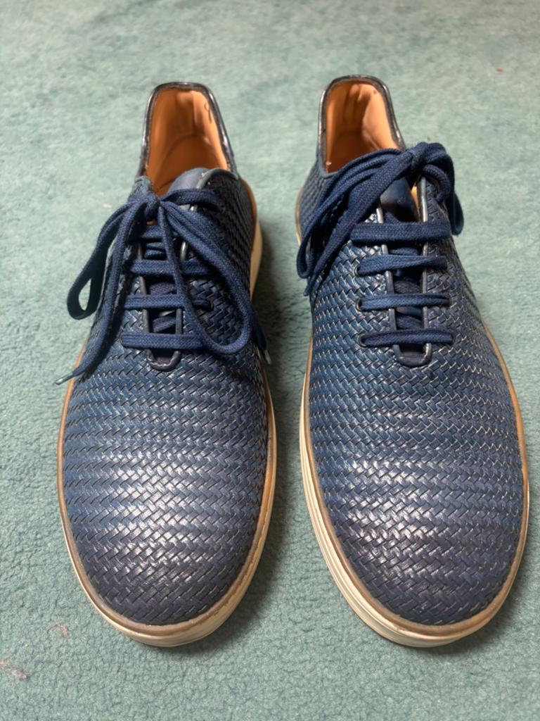 Sutor Mantellassi gewoven blauw leren sneakers maat 41, Ophalen of Verzenden, Blauw