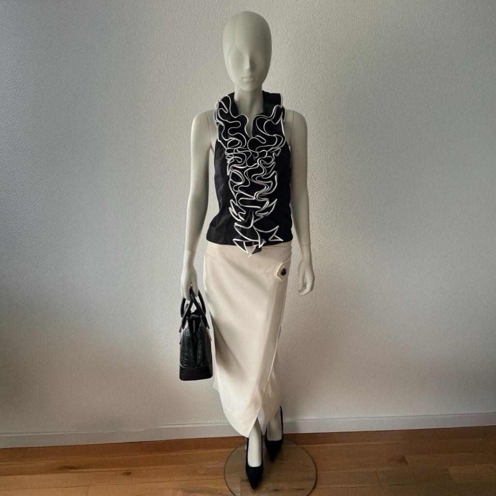 Natan rok EU40 offwhite enkel lengte chique designer rok, Verzenden, Wit, Maat 42/44 (L), Zo goed als nieuw