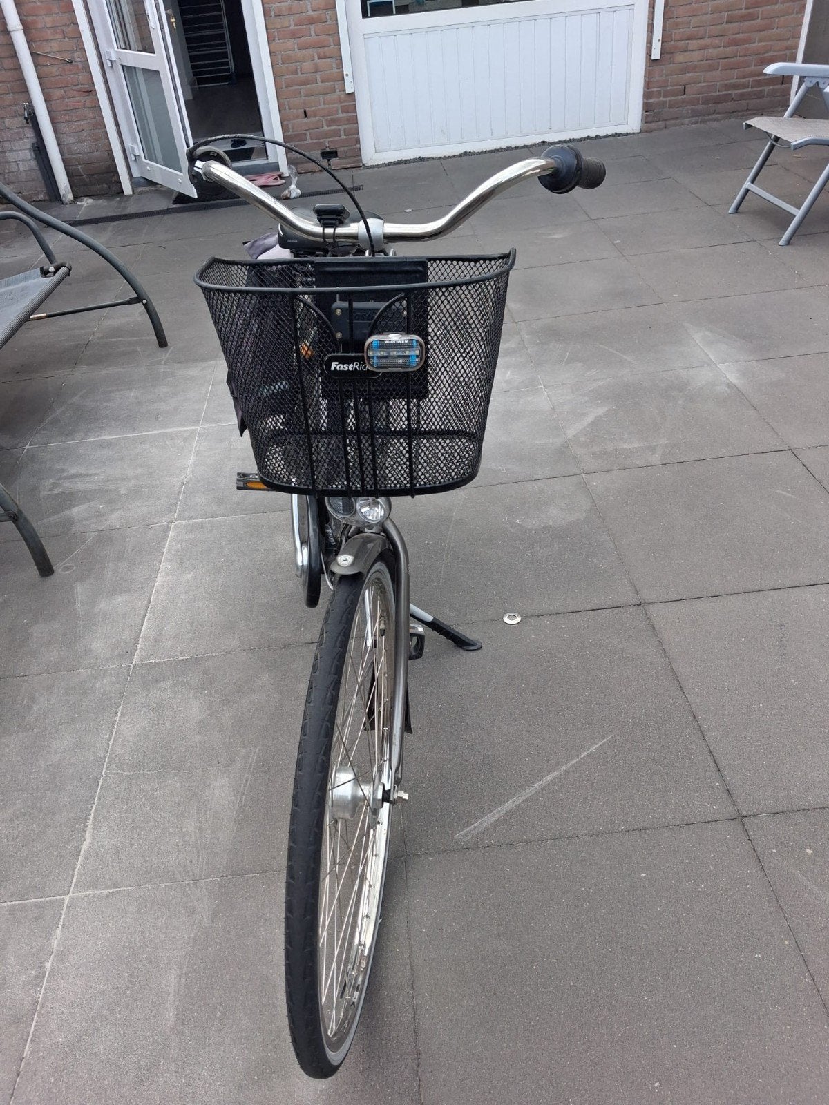 Gazelle damesfiets met mand en fietstassen, Velgrem, Ophalen of Verzenden, Gazelle, 53 tot 56 cm