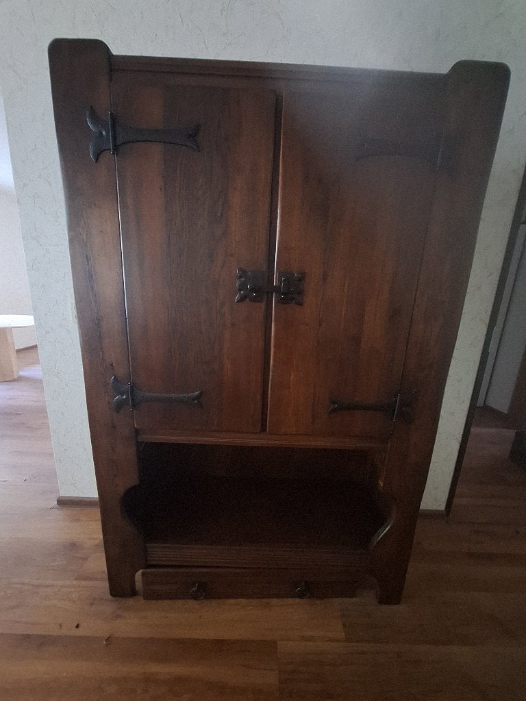Massief houten buffetkast, Huis en Inrichting, Ophalen, Gebruikt, 100 tot 150 cm, Met lade(s)