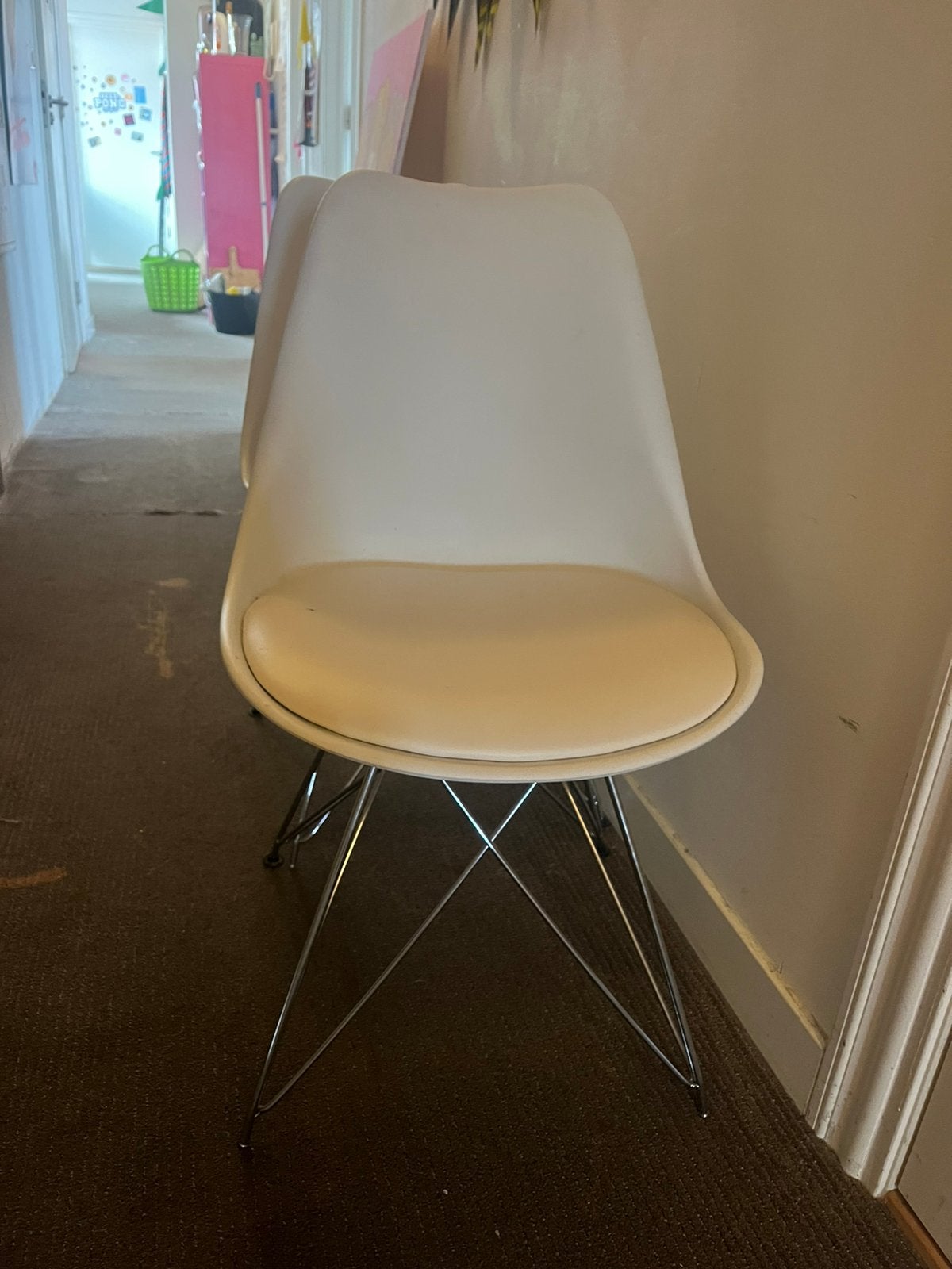 Kuip stoelen 2 stuks, Huis en Inrichting, Ophalen, Gebruikt, Twee, Wit