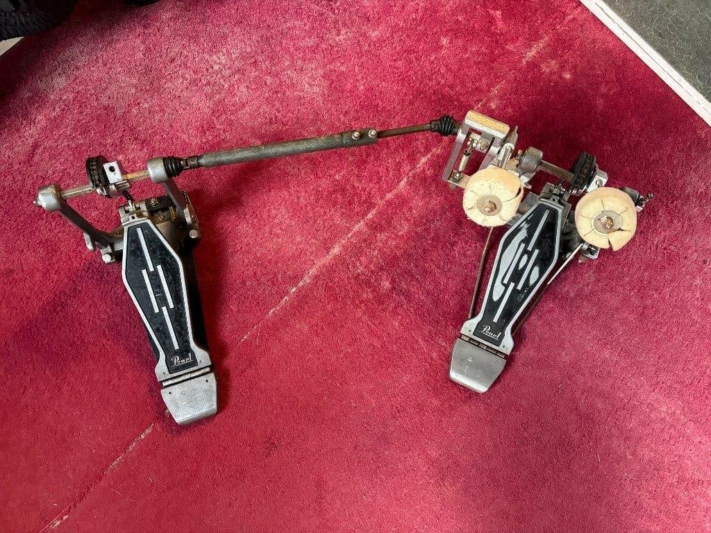 Vintage Pearl dubbel Bassdrumpedaal, Muziek en Instrumenten, Ophalen of Verzenden, Gebruikt, Pearl