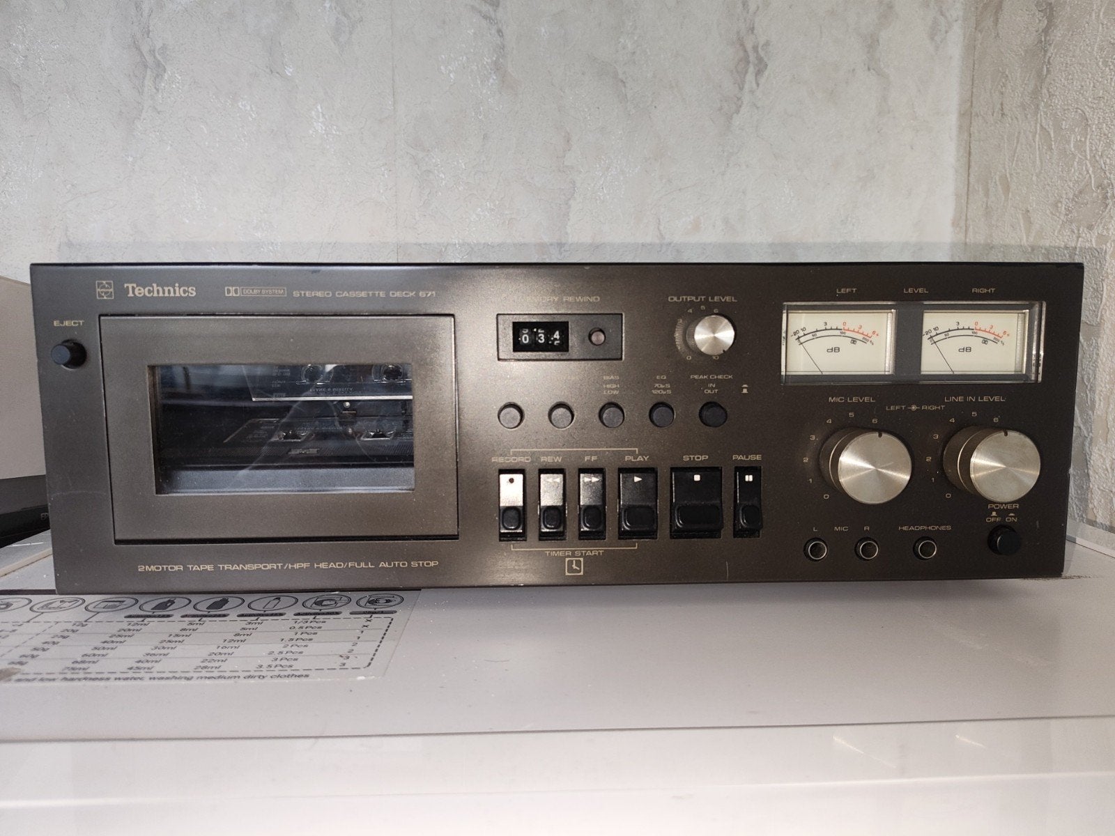 Technics Stereo Cassette Deck RS-B11W, Ophalen of Verzenden, Overige merken, Tiptoetsen