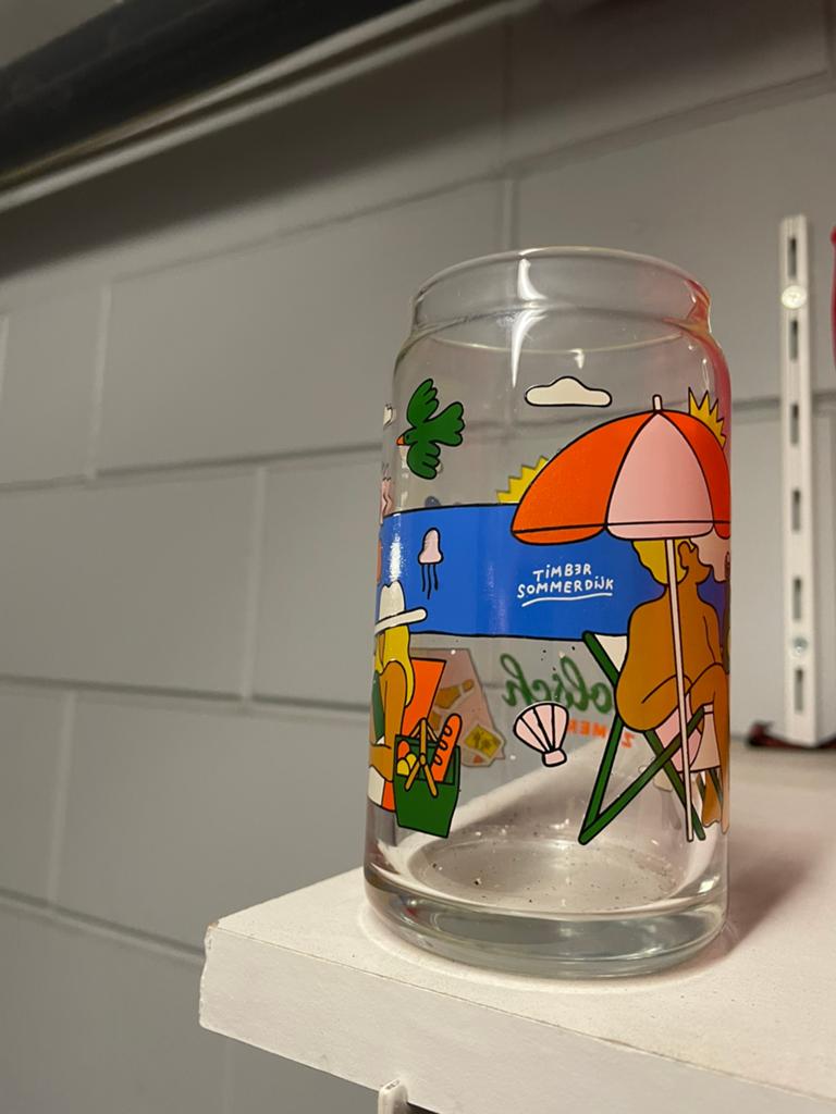 Zomerglas Grolsch, Verzamelen, Glas en Borrelglaasjes, Ophalen of Verzenden, Zo goed als nieuw, Bierglas