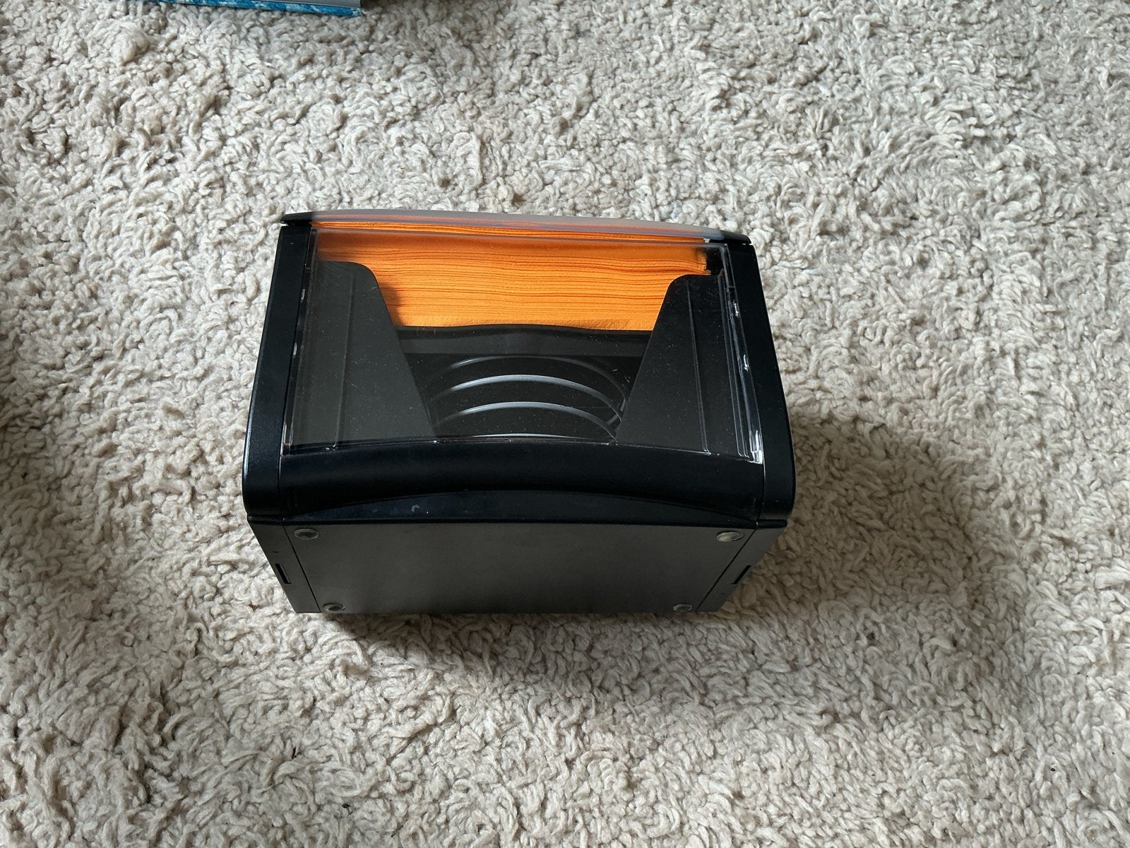 Tork Xpressnap servetdispenser met oranje servetten giro 555, Ophalen of Verzenden, Gebruikt