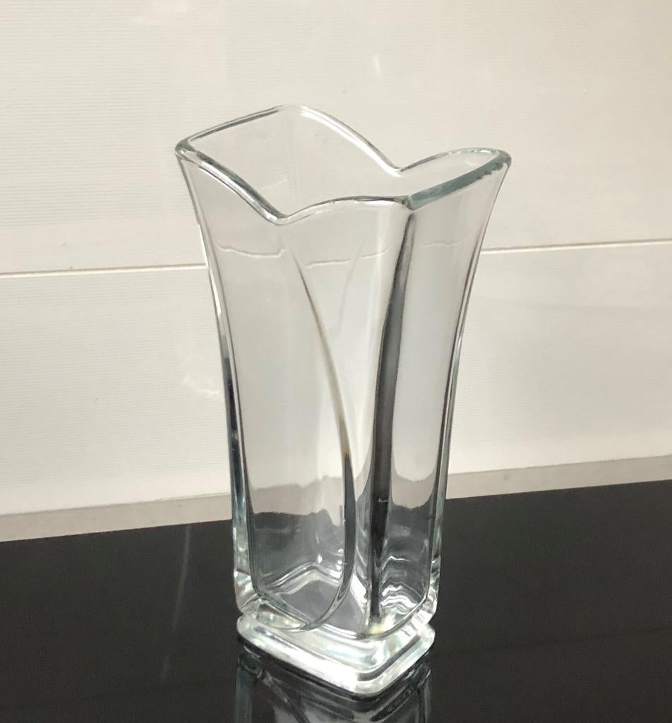 Glazen VAAS glas 23 cm | mooi ontwerp, Huis en Inrichting, Woonaccessoires | Vazen, Overige kleuren, Ophalen of Verzenden, Minder dan 50 cm