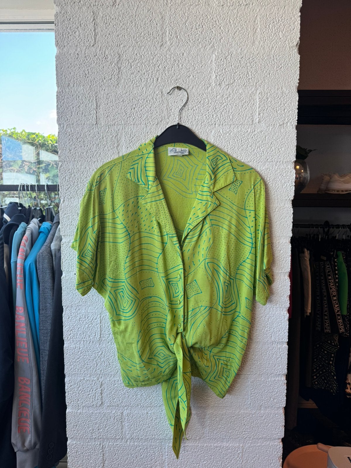 Vintage lievertje foute blouse maat M, Kleding | Dames, Ophalen of Verzenden, Zo goed als nieuw, Maat 38/40 (M), Groen