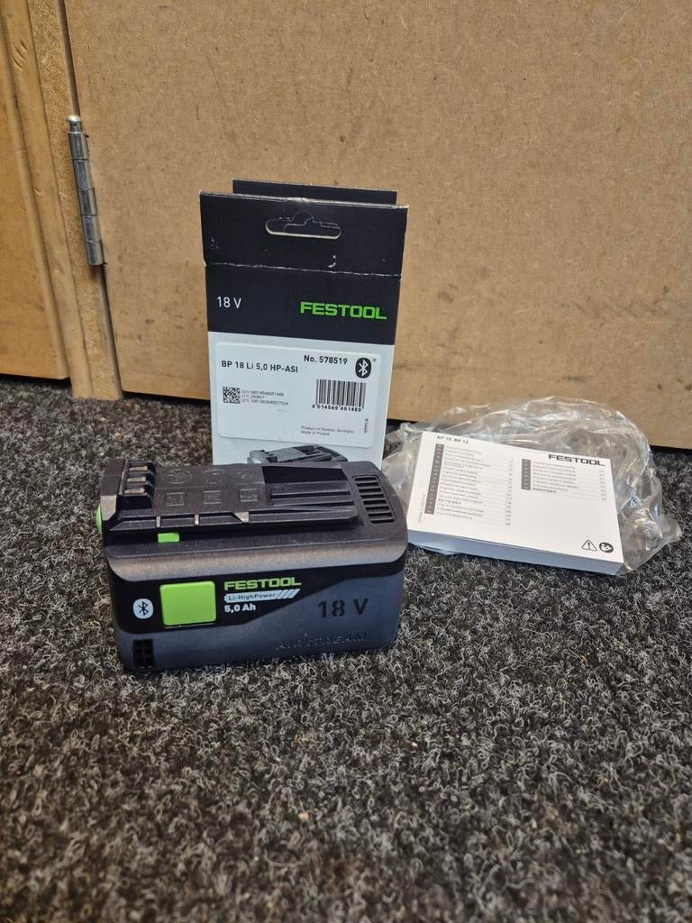 Festool accu 18v 5.0ah airstream bluetooth hi-power, Ophalen of Verzenden, Nieuw
