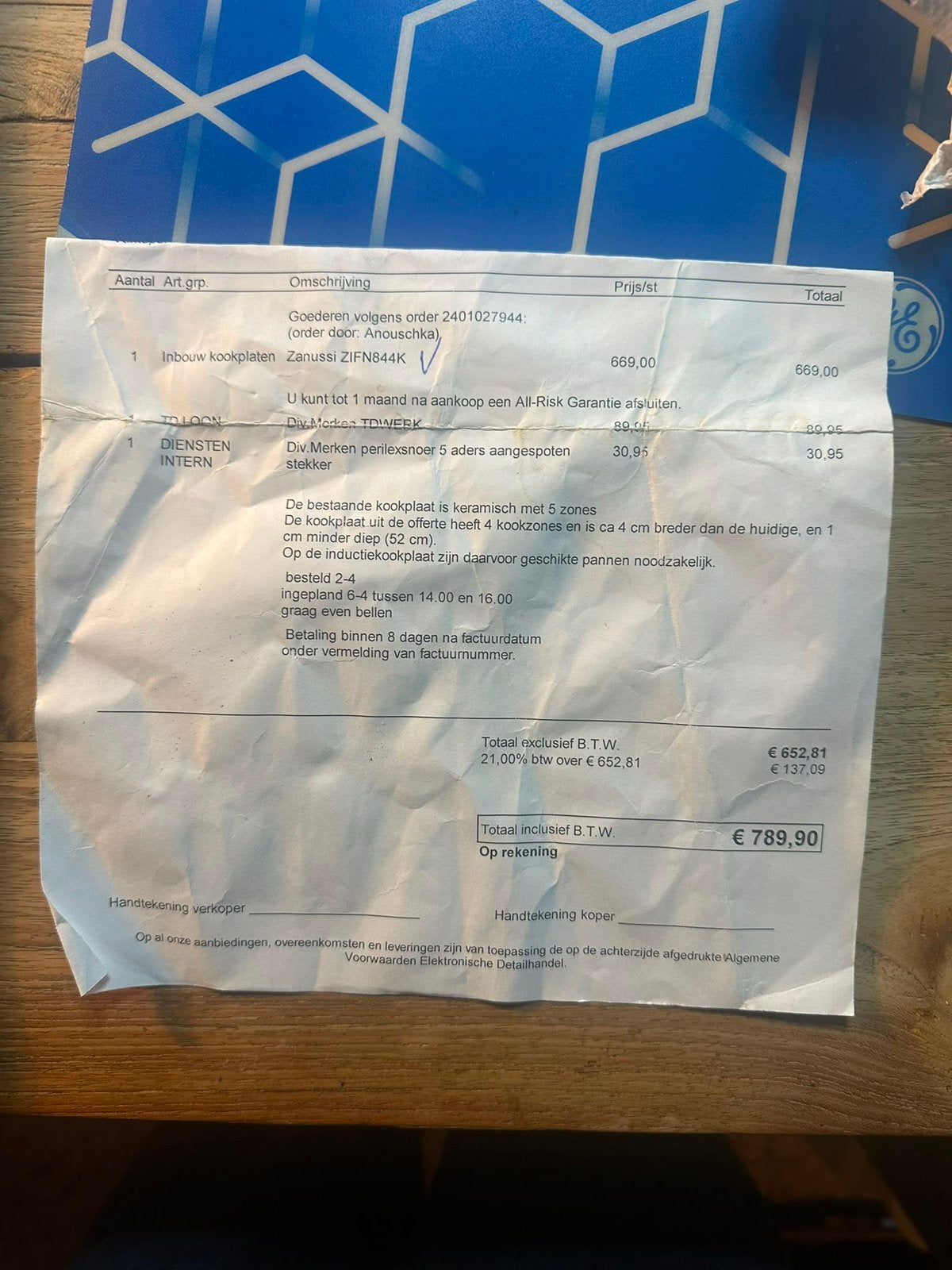 Zanussi ZIFN844K inductiekookplaat- gebruikt, Witgoed en Apparatuur, Kookplaten, Ophalen, Gebruikt, 4 kookzones, Inbouw