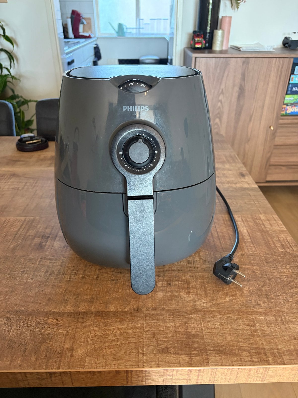 Grijze Philips Airfryer L met draaiknop, Ophalen, Gebruikt, Airfryer