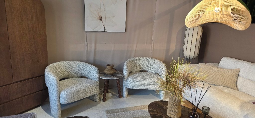 Fauteuil Hamilton Grove Bouclé 2 stuk | SHOWMODEL KORTING