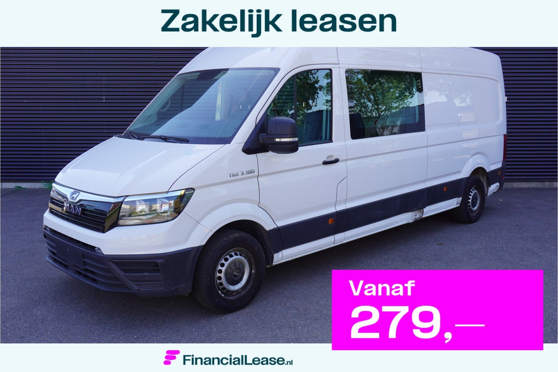 MAN TGE 180pk Automaat L4H3/L3H2 Dubbele cabine Navigatie Tr, Gebruikt, Zwart, 4 cilinders, MAN
