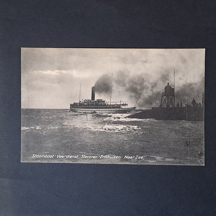 Stavoren Friesland Stoomboot Veerdienst Naar Zee 1920, Verzamelen, Ophalen of Verzenden, Voor 1920, Ongelopen, Friesland