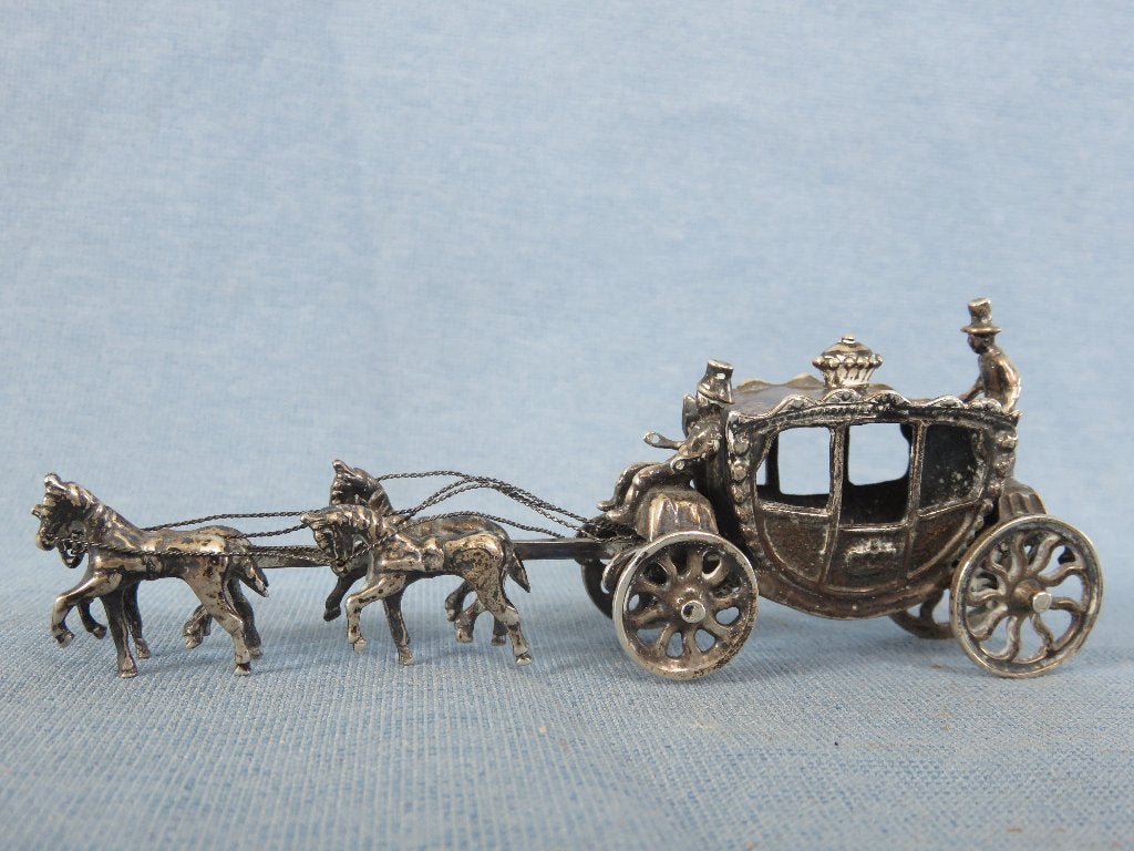Koninklijke koets met 4 span paarden - 20e eeuw, Ophalen of Verzenden