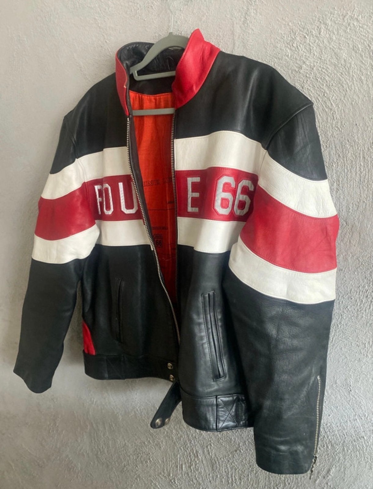 Vintage Route66 Leren Jas Maat L - Keurige Staat, Verzenden, Zo goed als nieuw, Maat 52/54 (L), Zwart