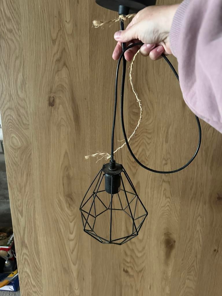 Zwarte hanglamp, Ophalen, Gebruikt, Minder dan 50 cm