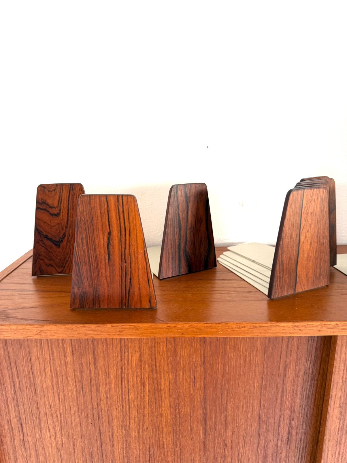 10x vintage Palissander boekensteun, Kai Kristiansen ‘60