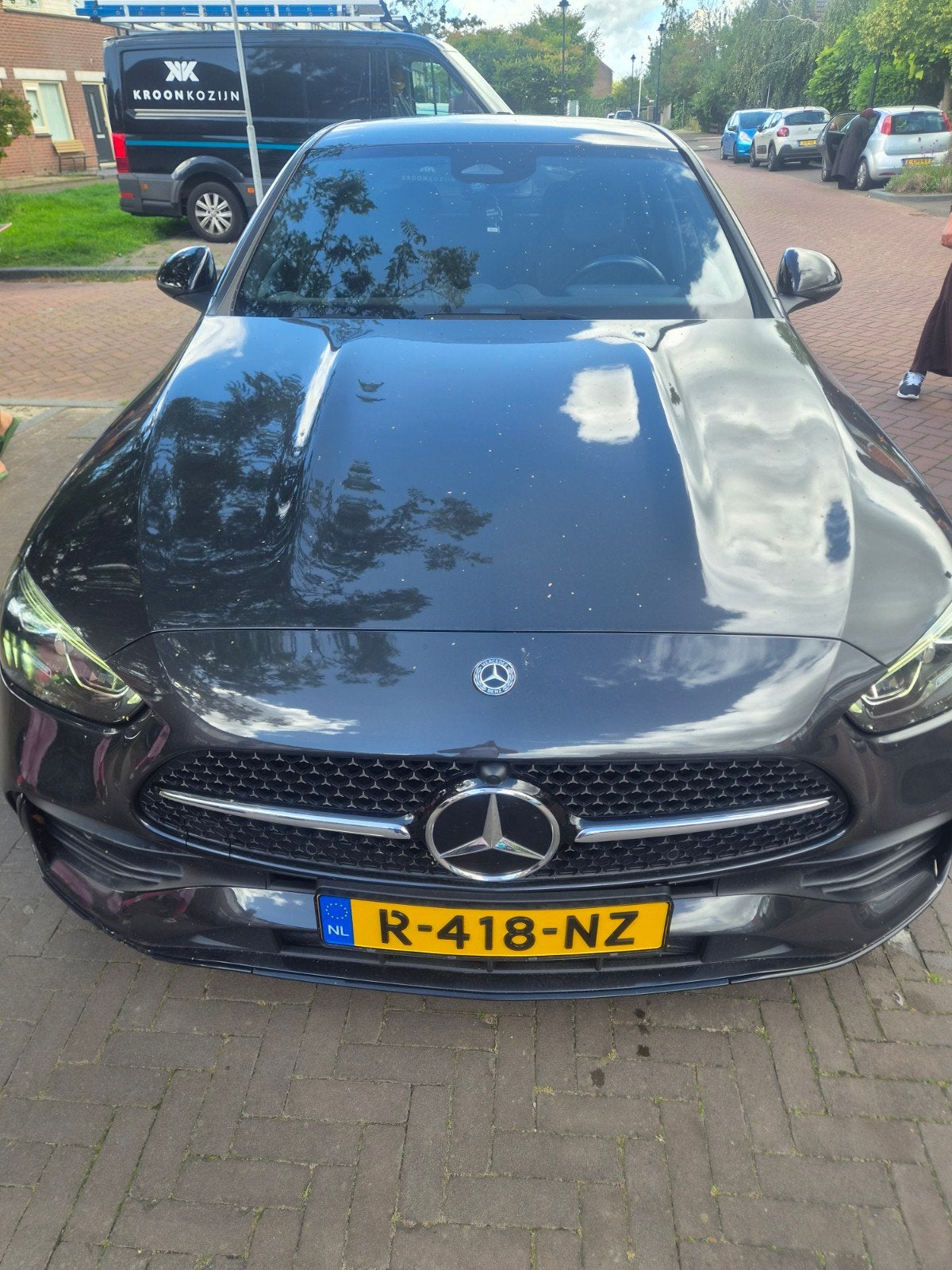 Mercedes-Benz C-Klasse C200 Grijs, Auto's, Automaat, 1800 kg, Zwart, 4 cilinders