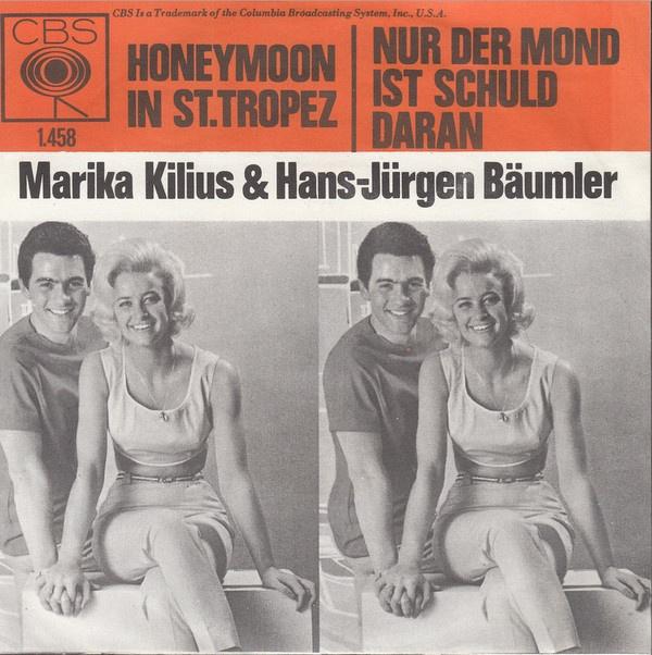 Marika Kilius & Hans-Jürgen Bäumler "Honeymoon In St.Tropez", Gebruikt, Fotohoes, 7 inch, Single