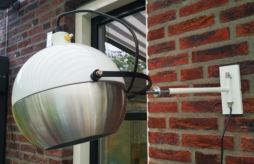 Vintage Dijkstra Telescoop Wandlamp lamp Space Age Eyeball, Ophalen of Verzenden, Gebruikt, Metaal