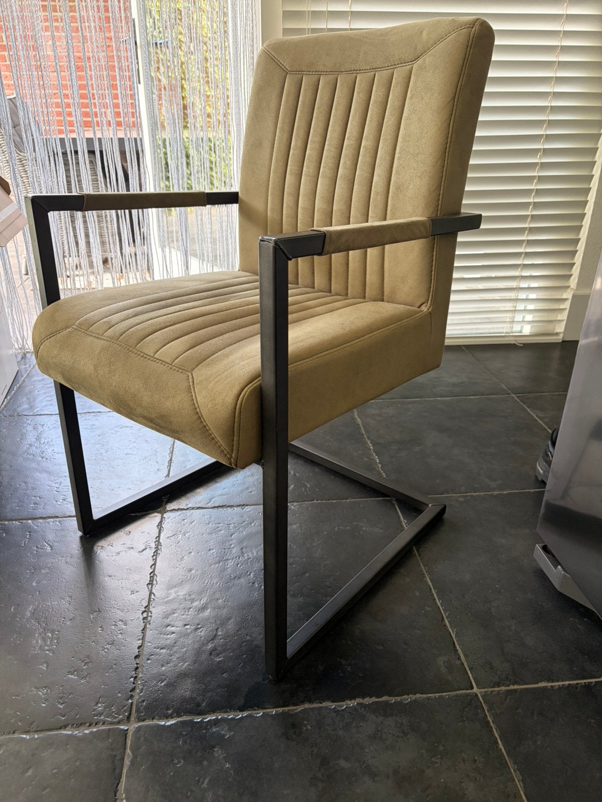 6 industriële eetkamerstoelen, Ophalen, Zo goed als nieuw, Overige kleuren, Stof