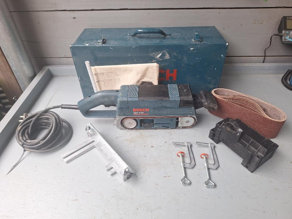 Bosch GBS75AE bandschuurmachine, Doe-het-zelf en Verbouw, Gereedschap | Schuurmachines, Ophalen of Verzenden, Gebruikt, 600 tot 1200 watt