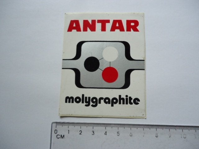 sticker oud ANTAR Molygraphite Frankrijk Bernard Villemot, Verzenden, Zo goed als nieuw, Bedrijf of Vereniging