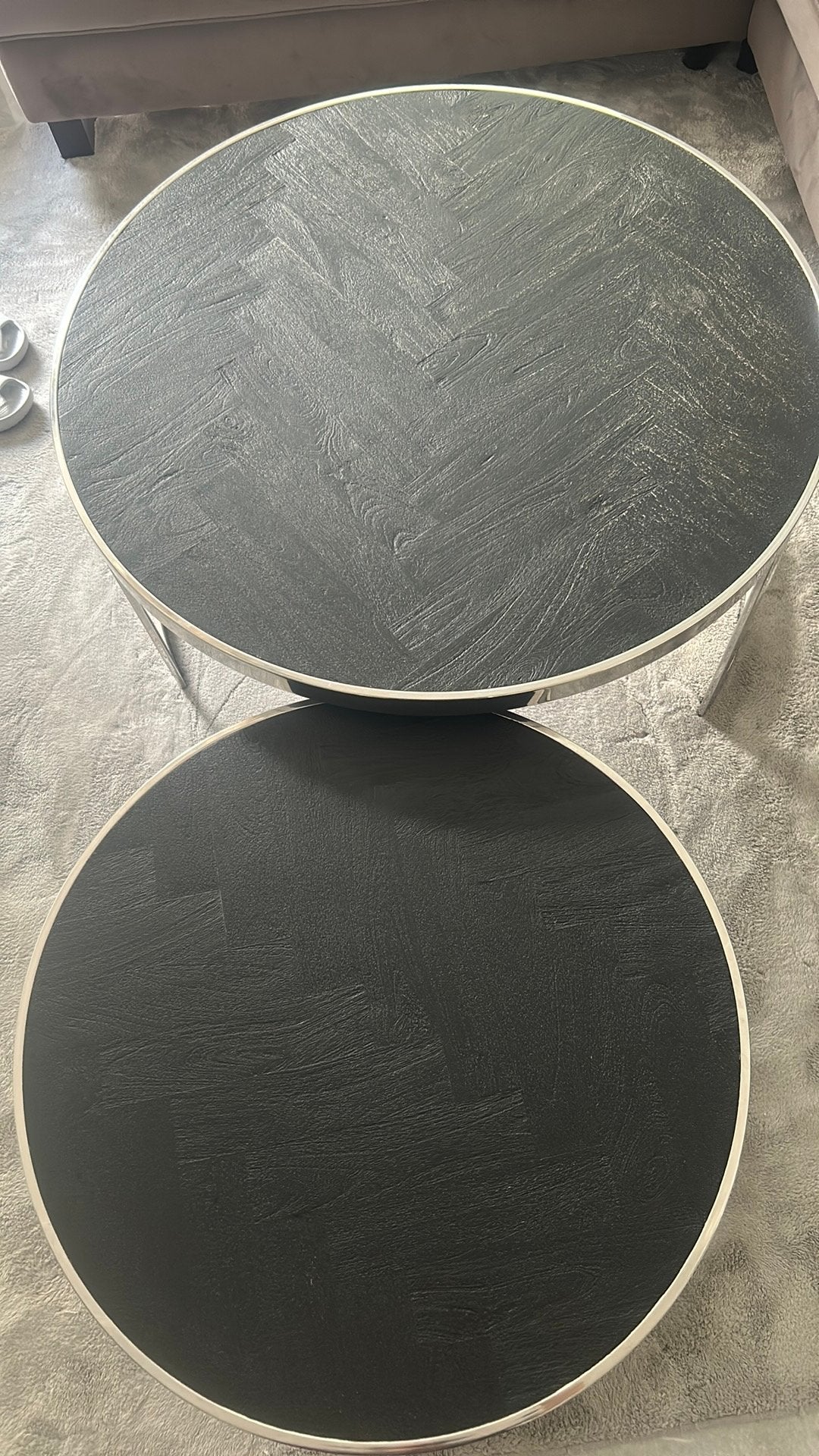 Salontafel tafelset, Ophalen, Zo goed als nieuw, Rond, 50 tot 100 cm
