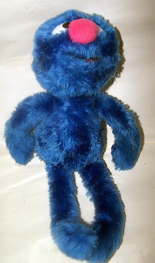 Vintage Grover Sesamstraat Knuffel - Blauw., Overige merken, Overige karakters, Overige typen, Blauw