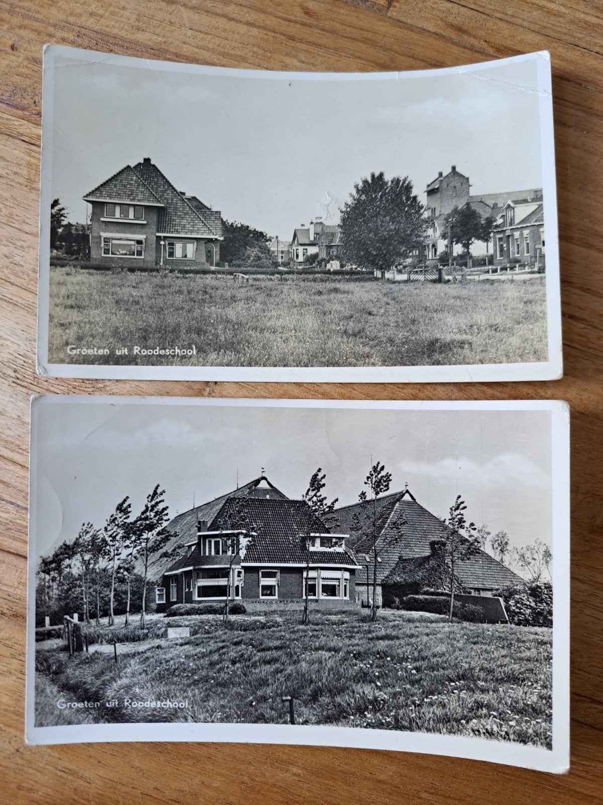 Roodeschool groeten uit. Oa boerderij de Grote Ark., Verzamelen, Ophalen of Verzenden, 1940 tot 1960, Gelopen, Groningen