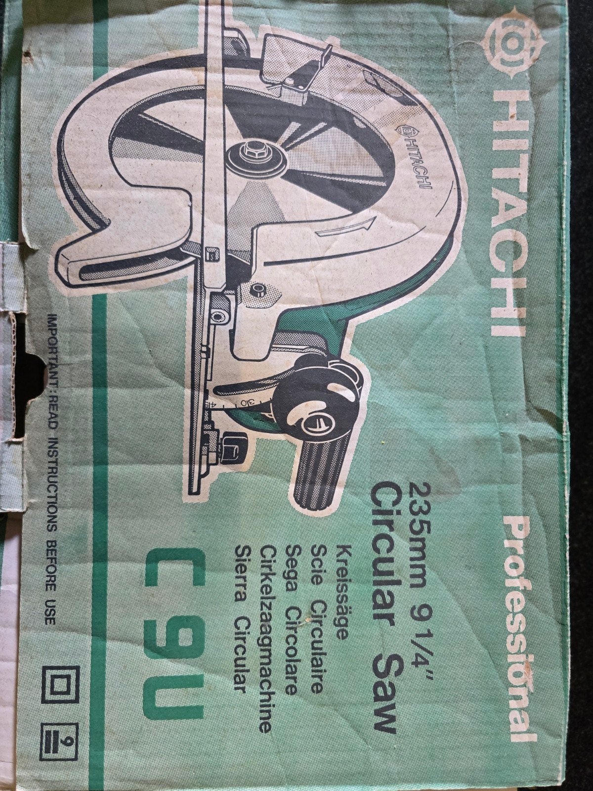 Hitachi C9U Cirkelzaag 235mm - Krachtige Zaagmachine, Ophalen, Gebruikt, Cirkelzaag, 70 mm of meer