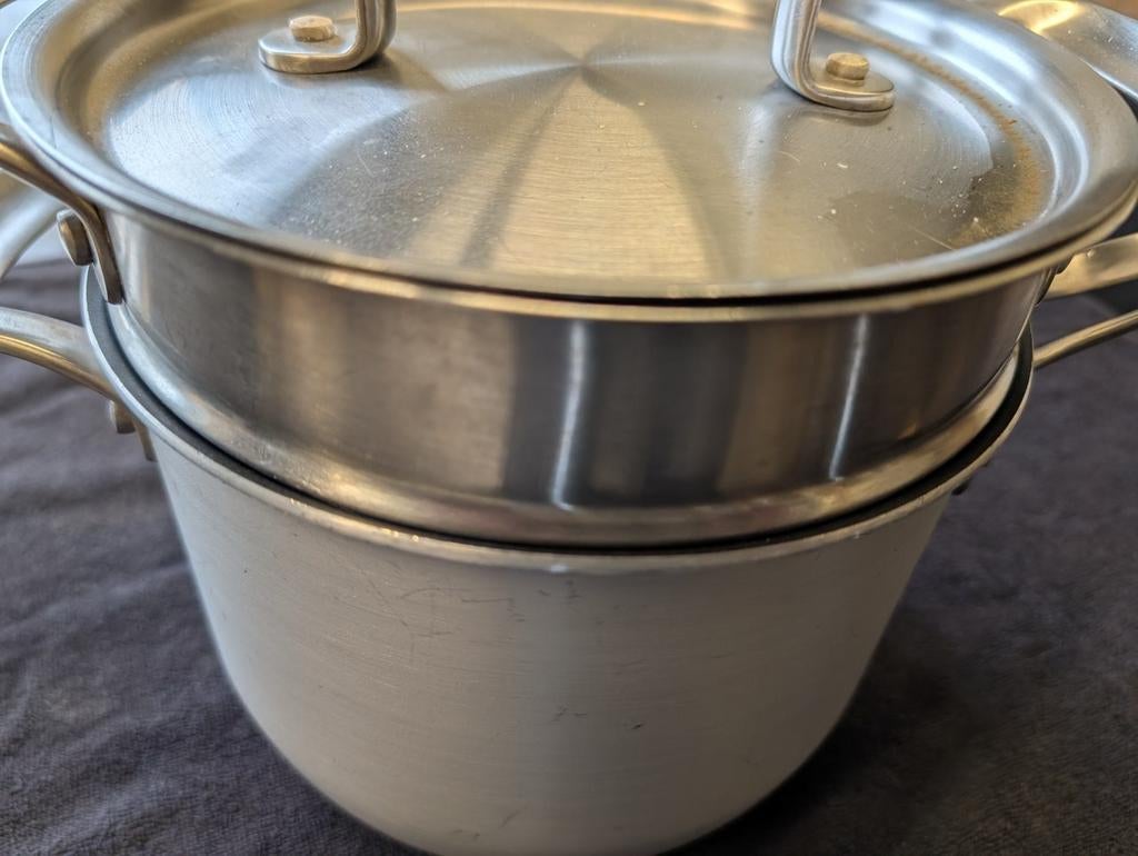 Tefal Jamie Oliver RVS Pasta Pan Set - 22 cm, Huis en Inrichting, Gebruikt, Keramische plaat, Pannenset, Ophalen of Verzenden