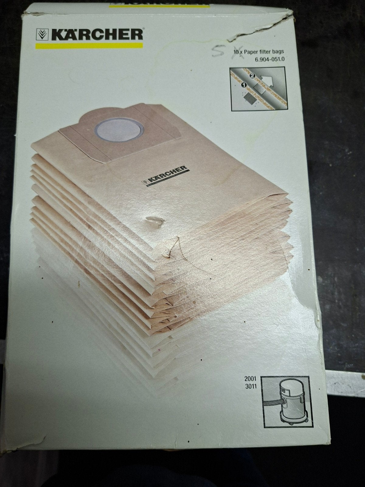 Kärcher papieren filterzakken 5 stuks (6.904-051.0), Witgoed en Apparatuur, Stofzak, Kärcher, Overige typen, Nieuw