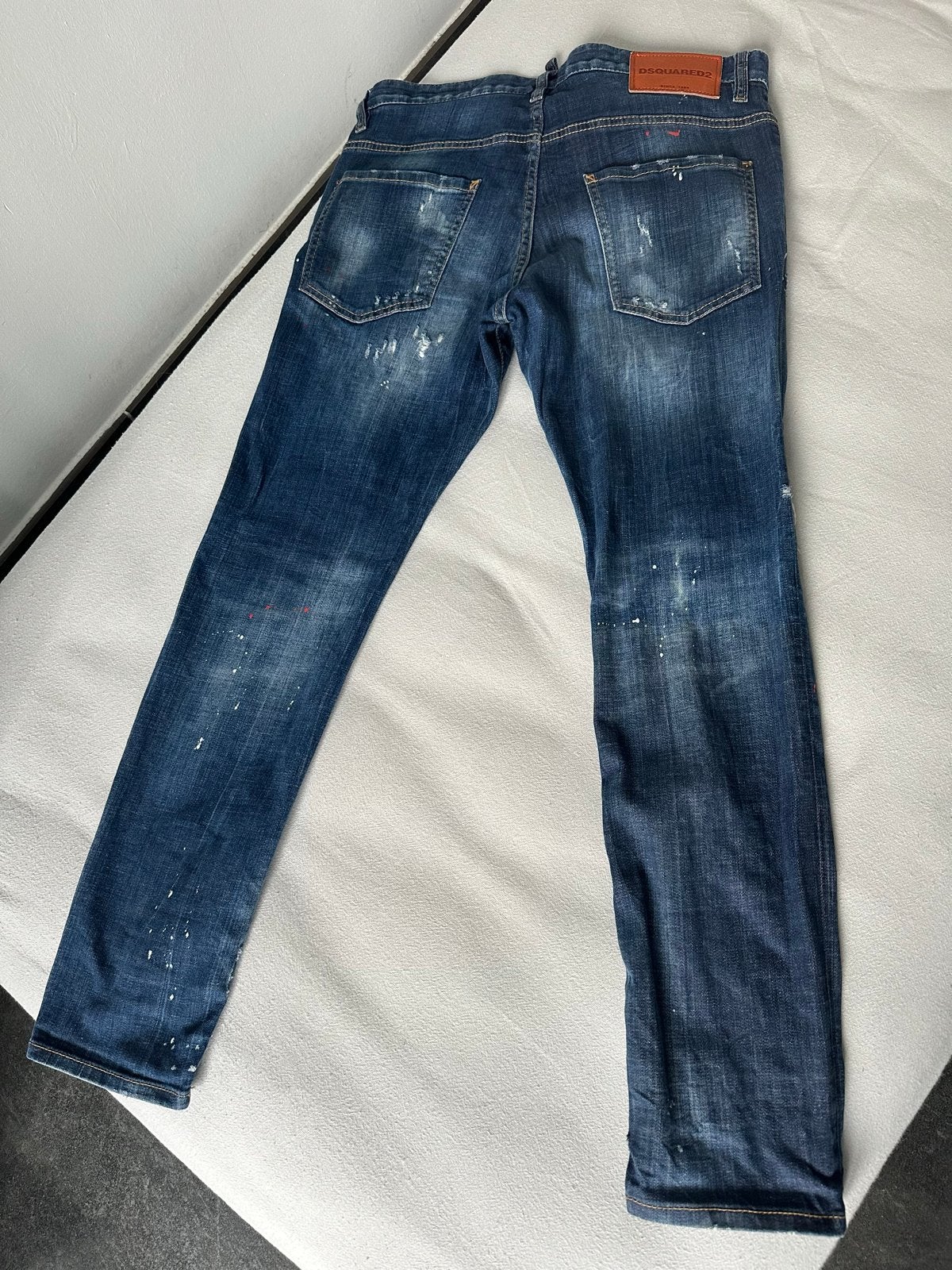 Dsquared2 Jeans - Stijlvolle Denim met Verfspatten, Kleding | Heren, Ophalen, Gedragen, Blauw, W33 - W34 (confectie 48/50)